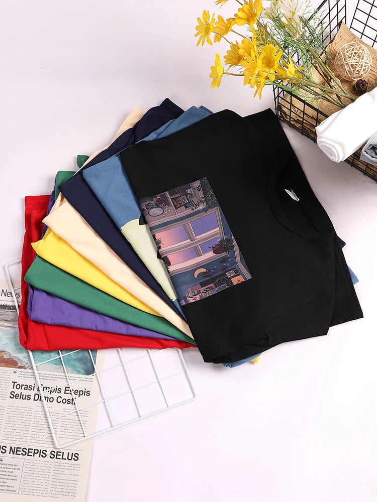 Hawaii The Perfect Wave Womens Tshirt Summer Breathable Casual T Shirt Fashion Soft Tops Hip Hop Oversize Fashion T Shirt Women